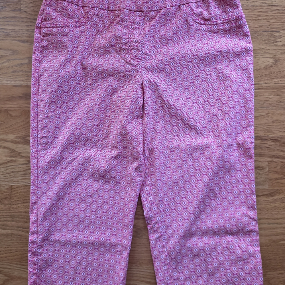 Ruby Rd. Pink and White Patterned Pants - Picture 3 of 7